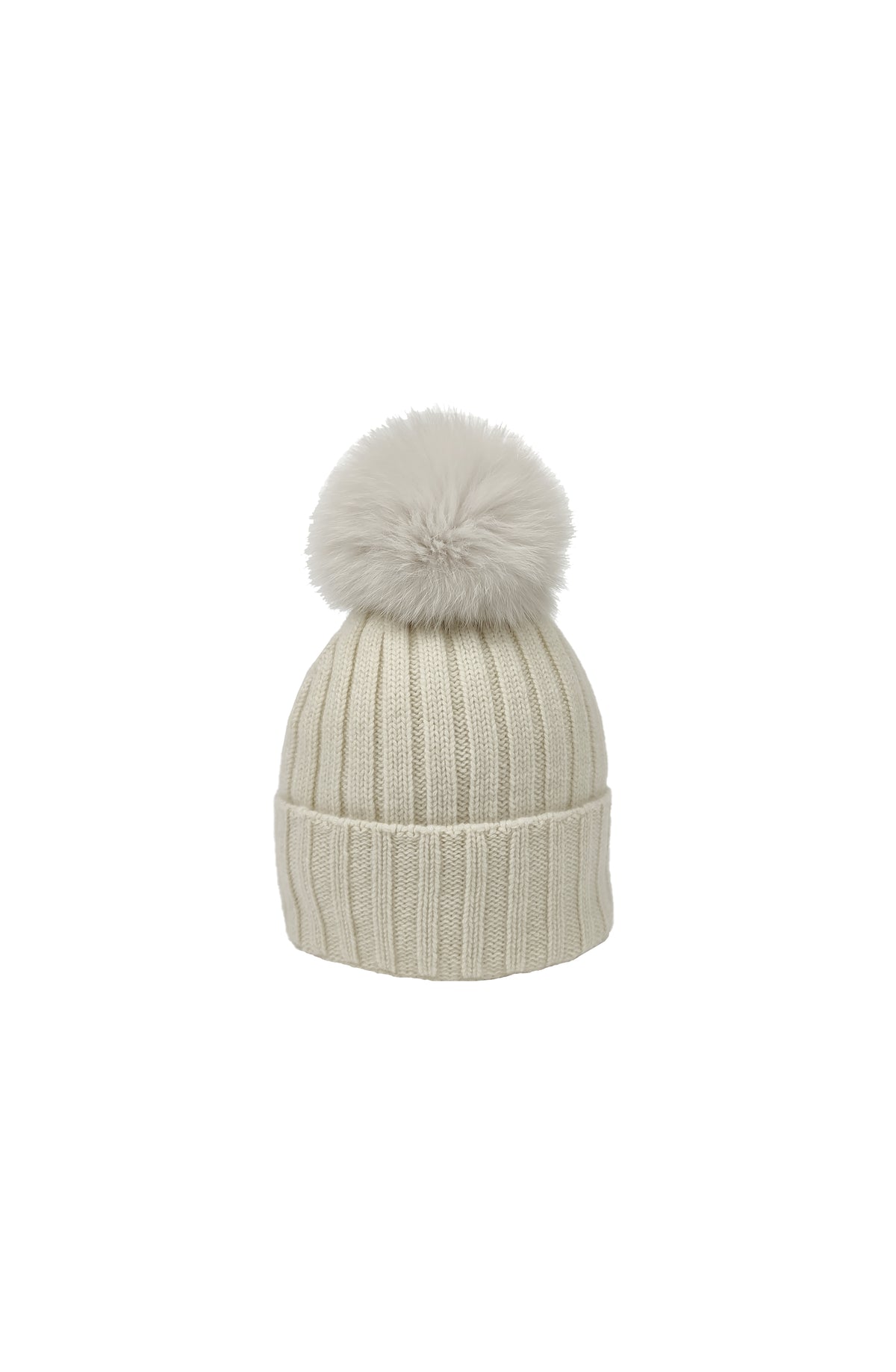 Berretto con pompon in cashmere