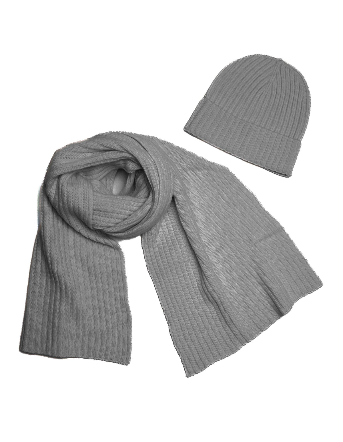 Completo sciarpa e berretto in cashmere