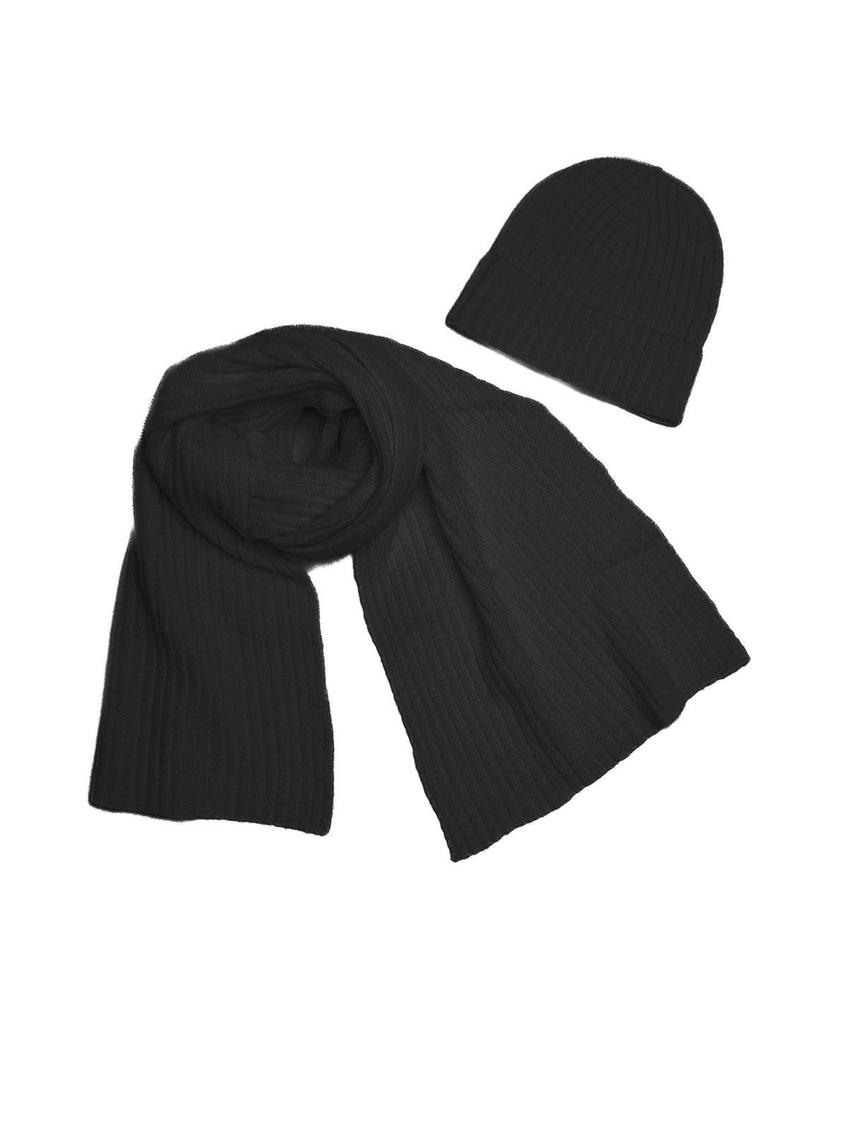 Completo sciarpa e berretto in cashmere