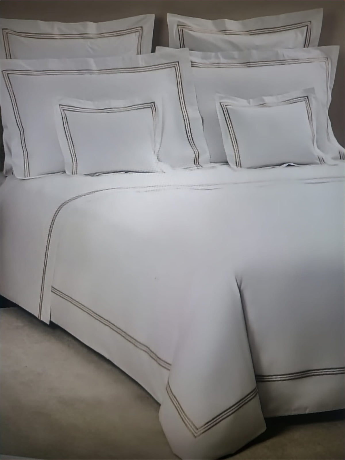 Completo letto in raso di cotone in percalle