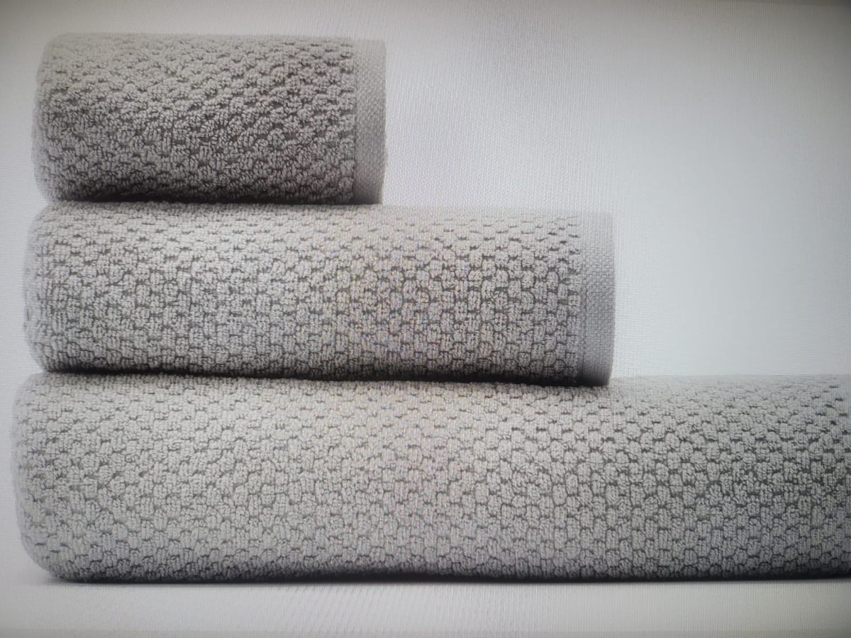 Completo bagno in spugna colore panna